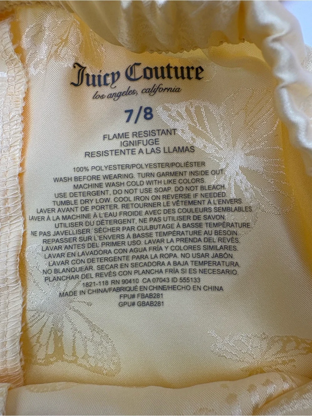 Juicy Couture‎ Girls 7/8 Pajama Shorts Set Bundle NWOT Cherry Butterfly